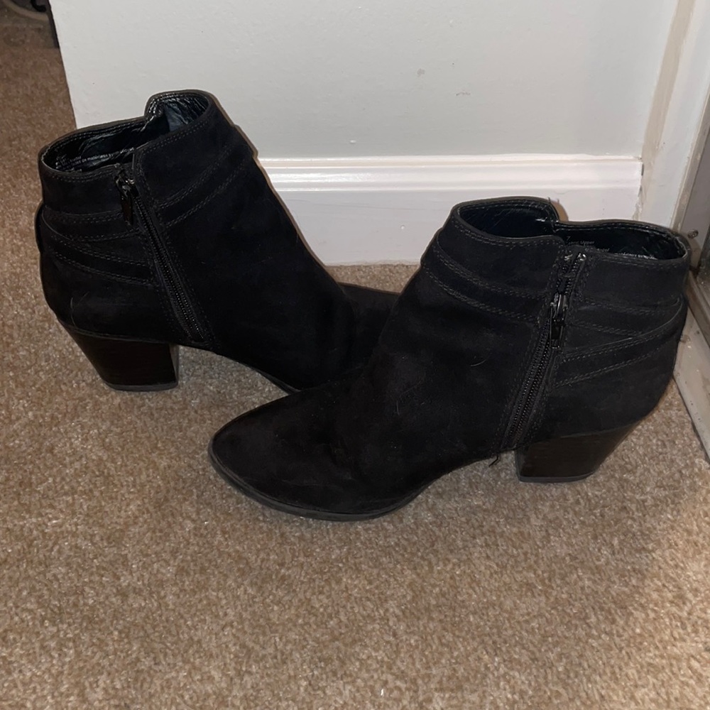 Heeled Black Booties